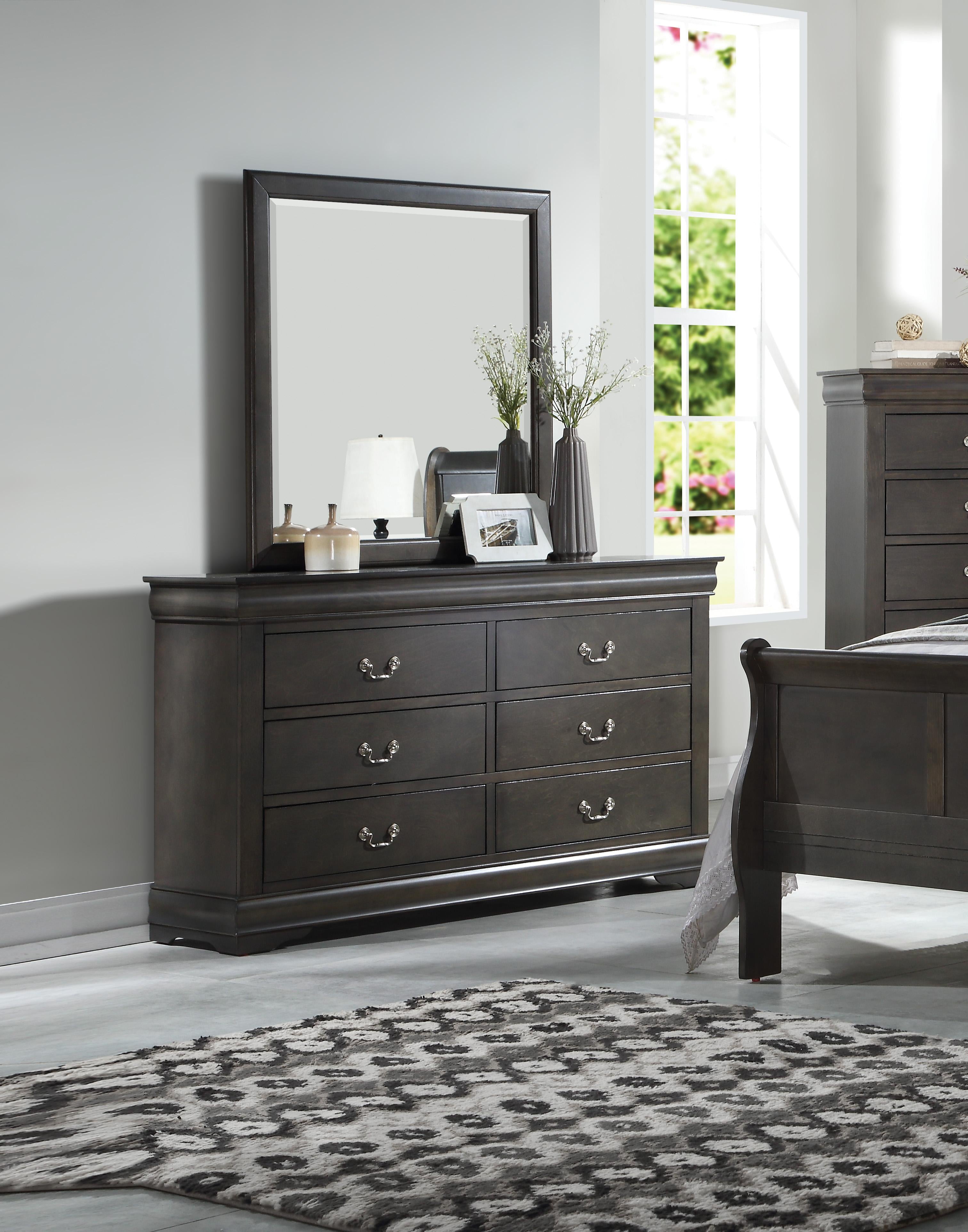 dark grey dresser Louis Philippe Dark Gray Dresser