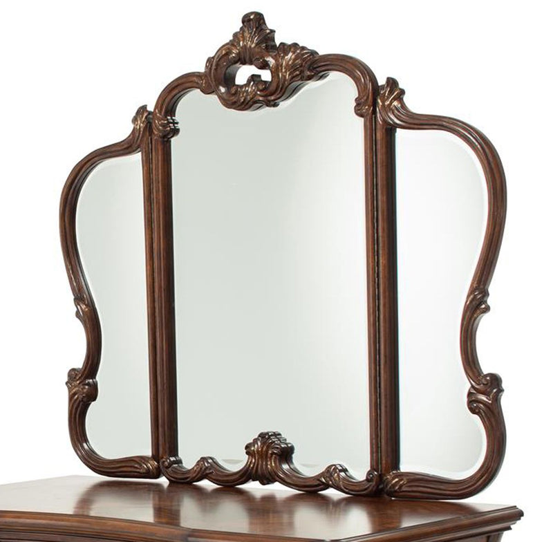 Aico Platine de Royale Vanity Mirror in Light Espresso - Furniture Now (CA)