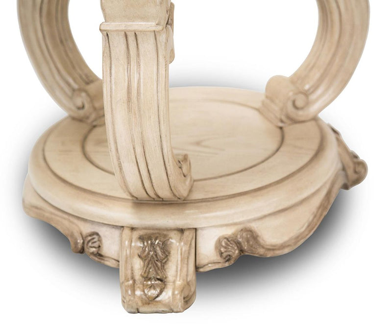 Aico Platine de Royale Chairside Table in Champagne - Furniture Now (CA)
