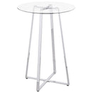 Zanella Glass Top Bar Table Chrome - Furniture Now (CA)