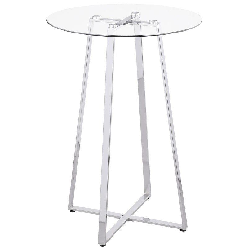 Zanella Glass Top Bar Table Chrome - Furniture Now (CA)