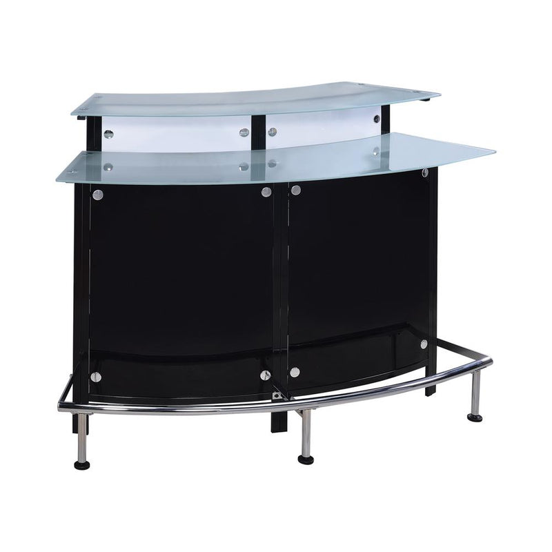 Keystone Glass Top Bar Unit Black - Furniture Now (CA)