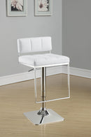 Alameda Adjustable Bar Stool White and Chrome - Furniture Now (CA)