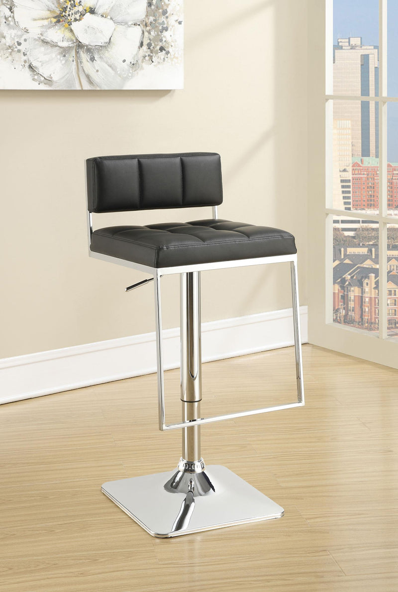 Alameda Adjustable Bar Stool Chrome and Black - Furniture Now (CA)