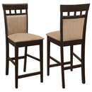 Gabriel Upholstered Counter Height Stools Cappuccino and Beige (Set of 2) - Furniture Now (CA)