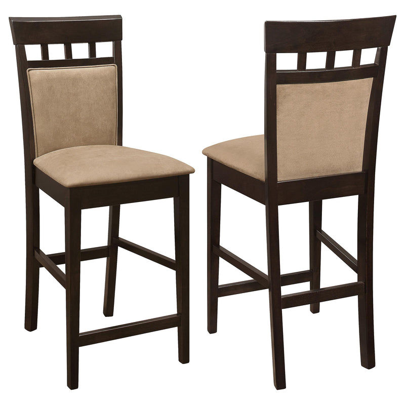 Gabriel Upholstered Counter Height Stools Cappuccino and Beige (Set of 2) - Furniture Now (CA)