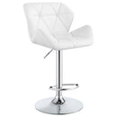 Berrington Adjustable Bar Stools Chrome and White (Set of 2) - Furniture Now (CA)