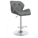 Berrington Adjustable Bar Stools Chrome and Grey (Set of 2) - Furniture Now (CA)