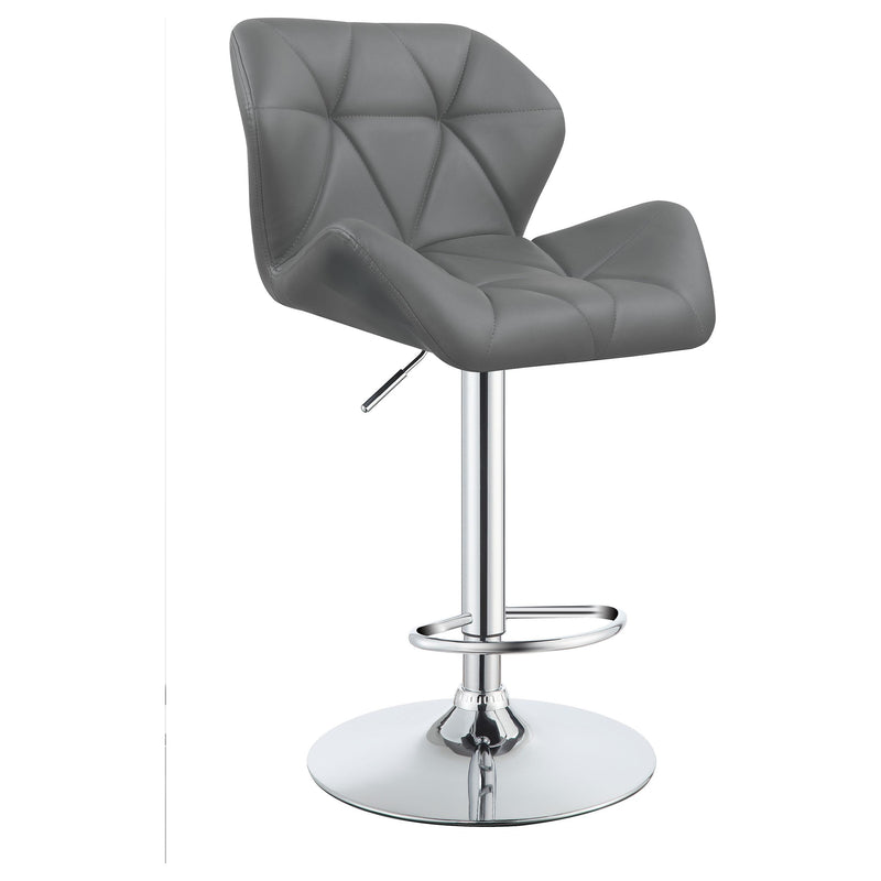 Berrington Adjustable Bar Stools Chrome and Grey (Set of 2) - Furniture Now (CA)