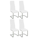 Montclair High Back Dining Chairs Black and Chrome (Set of 4) - Furniture Now (CA)