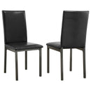 Garza Upholstered Dining Chairs Black (Set of 2) - Furniture Now (CA)