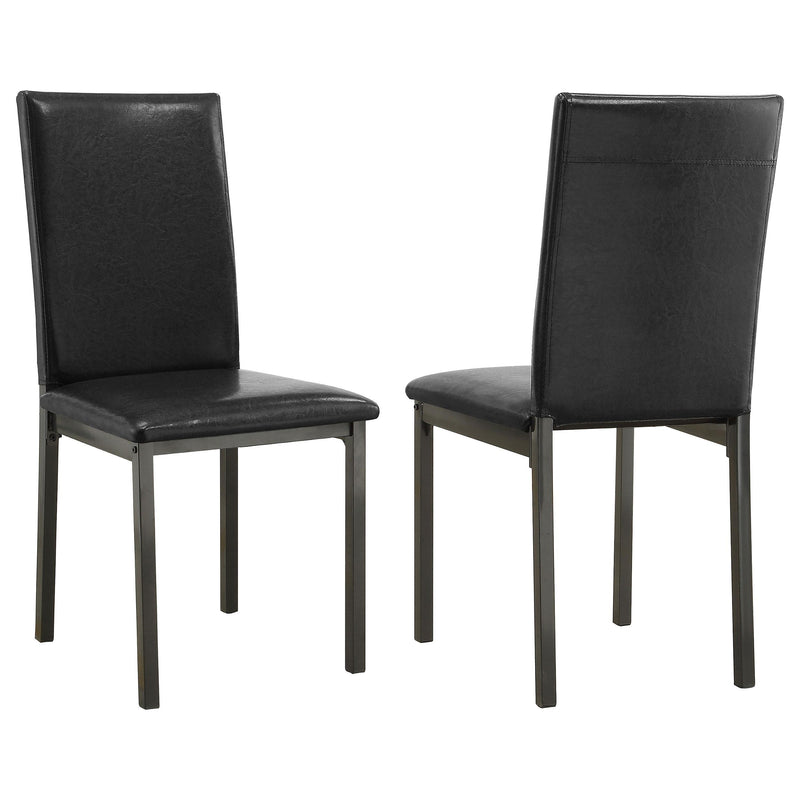 Garza Upholstered Dining Chairs Black (Set of 2) - Furniture Now (CA)