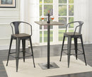 Cavalier 3-piece Square Bar Table Set Dark Elm and Black - Furniture Now (CA)