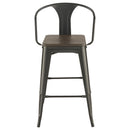 Cavalier 3-piece Square Bar Table Set Dark Elm and Black - Furniture Now (CA)