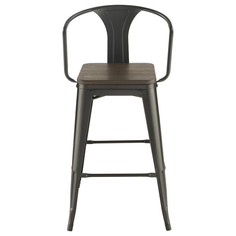 Cavalier 3-piece Square Bar Table Set Dark Elm and Black - Furniture Now (CA)