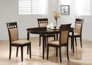 Gabriel 5-piece Extension Leaf Dining Table Set Cappuccino - Furniture Now (CA)