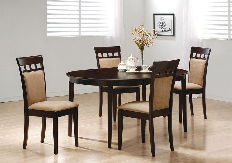 Gabriel 5-piece Extension Leaf Dining Table Set Cappuccino - Furniture Now (CA)