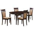 Gabriel 5-piece Extension Leaf Dining Table Set Cappuccino - Furniture Now (CA)