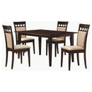 Gabriel 5-piece Rectangular 59-inch Closed Back Dining Set Cappuccino - Furniture Now (CA)