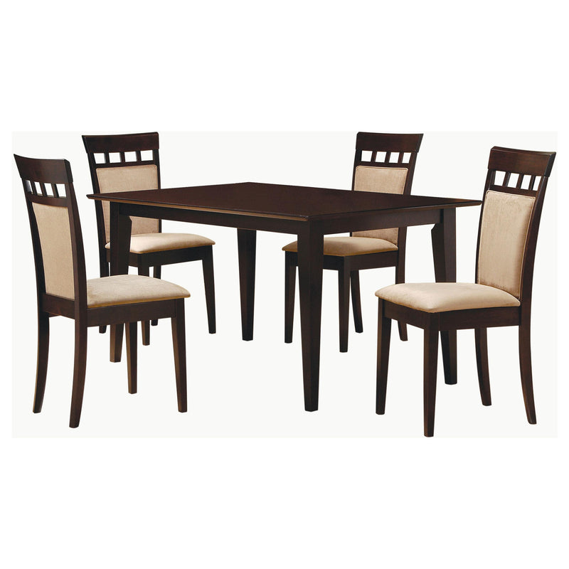 Gabriel 5-piece Rectangular 59-inch Closed Back Dining Set Cappuccino - Furniture Now (CA)
