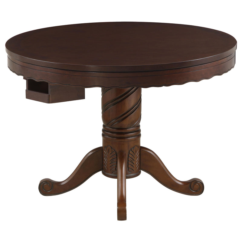 Turk 3-in-1 Round Pedestal Game Table Tobacco - Furniture Now (CA)