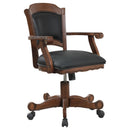 Turk Game Chair with Casters Black and Tobacco - Furniture Now (CA)