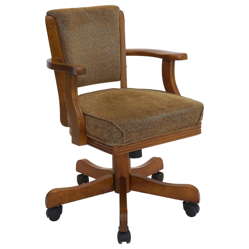 Mitchell Upholstered Game Chair Olive-brown and Amber - Furniture Now (CA)
