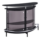 Amarillo 2-tier Bar Unit Black and Chrome - Furniture Now (CA)