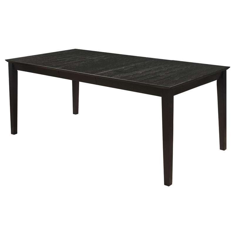Louise Rectangular Dining Table with Extension Leaf Black - Furniture Now (CA)
