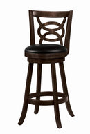 Calecita Swivel Bar Stools with Upholstered Seat Cappuccino (Set of 2) - Furniture Now (CA)