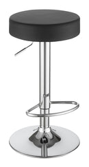 Ramses 29" Adjustable Bar Stool Chrome and Black - Furniture Now (CA)