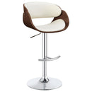 Dana Adjustable Bar Stool Ecru and Chrome - Furniture Now (CA)
