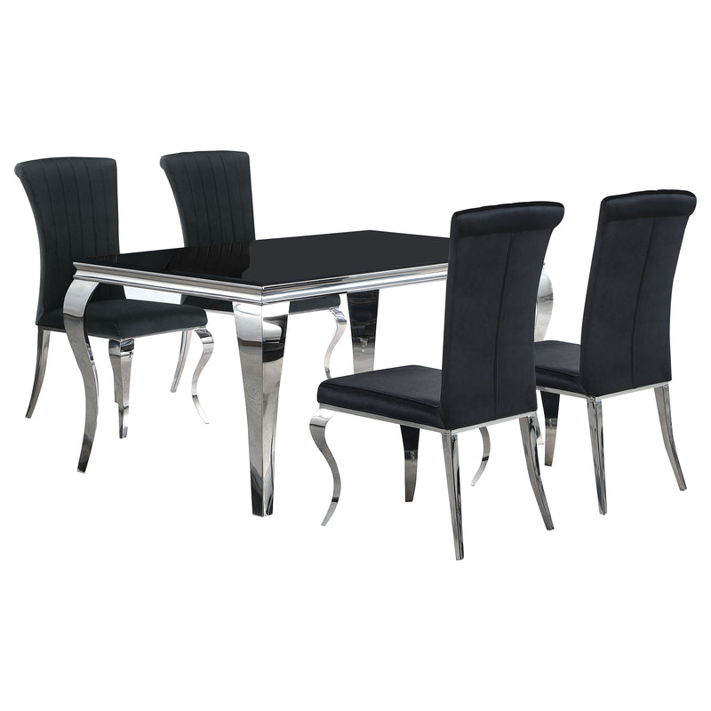 Carone 5 Pc Dining Sets Black - Furniture Now (CA)
