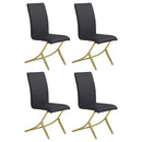 Carmelia Upholstered Side Chairs Black (Set of 4) - Furniture Now (CA)