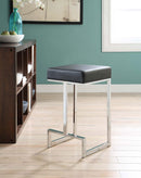 Gervase Square Counter Height Stool Black and Chrome - Furniture Now (CA)