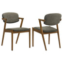 Malone Dining Side Chairs Grey and Dark Walnut (Set of 2) - Furniture Now (CA)