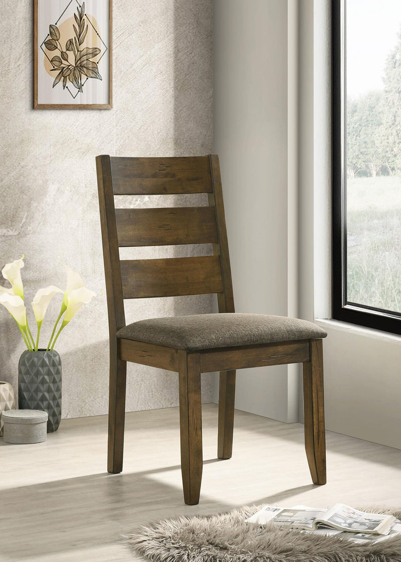 Alston Ladder Back Dining Side Chairs Knotty Nutmeg and Grey (Set of 2) - Furniture Now (CA)