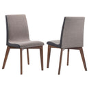 Redbridge Upholstered Side Chairs Grey and Natural Walnut (Set of 2) - Furniture Now (CA)