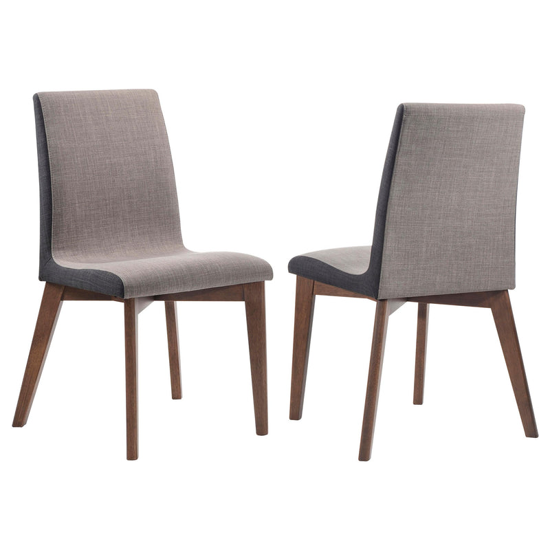 Redbridge Upholstered Side Chairs Grey and Natural Walnut (Set of 2) - Furniture Now (CA)