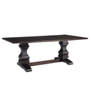 Parkins Double Pedestals Dining Table Rustic Espresso - Furniture Now (CA)