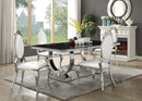 Antoine Rectangular Glass Top Dining Set Chrome - Furniture Now (CA)