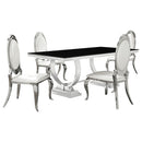 Antoine Rectangular Glass Top Dining Set Chrome - Furniture Now (CA)