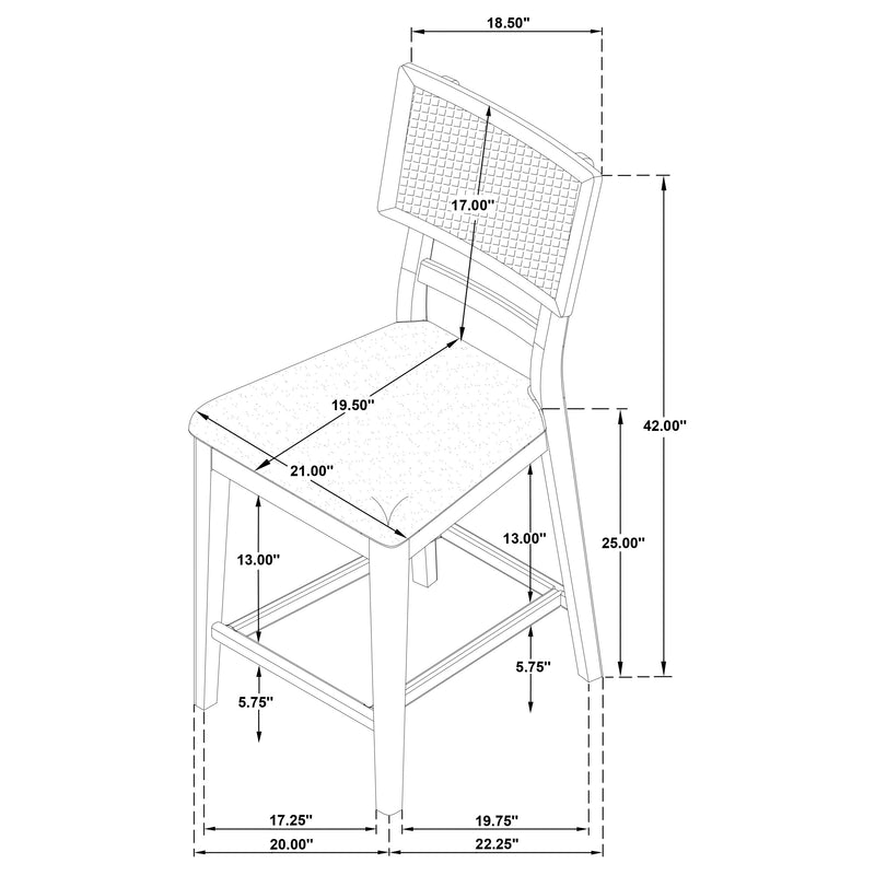 Kailani 8 Pc Counter Height Dining Set - Furniture Now (CA)