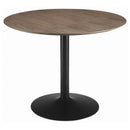 Cora Round Dining Table Walnut and Black - Furniture Now (CA)