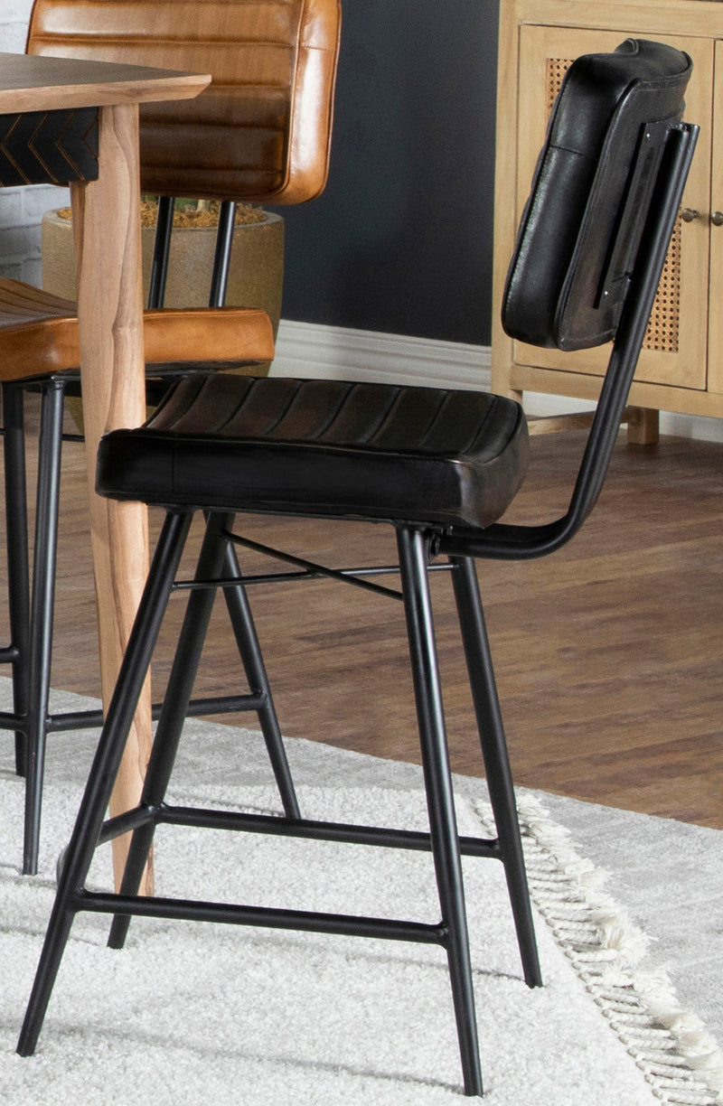 Partridge Upholstered Counter Height Stools with Footrest (Set of 2) - Furniture Now (CA)