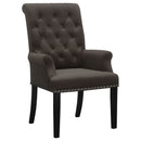 Alana Upholstered Tufted Arm Chair with Nailhead Trim - Furniture Now (CA)
