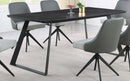 Smith Rectangle Ceramic Top Dining Table Black and Gunmetal - Furniture Now (CA)