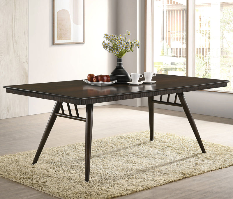 Wes Rectangular Dining Table Dark Walnut - Furniture Now (CA)