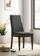 Wes Upholstered Side Chair (Set of 2) Grey and Dark Walnut - Furniture Now (CA)