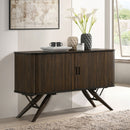 Wes 2-door Rectangular Server Dark Walnut - Furniture Now (CA)